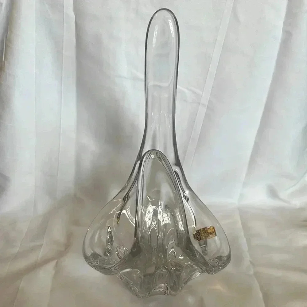 Vintage Castle Art Crystal Abstract Candy Bowl Dish - Picture 4 of 5